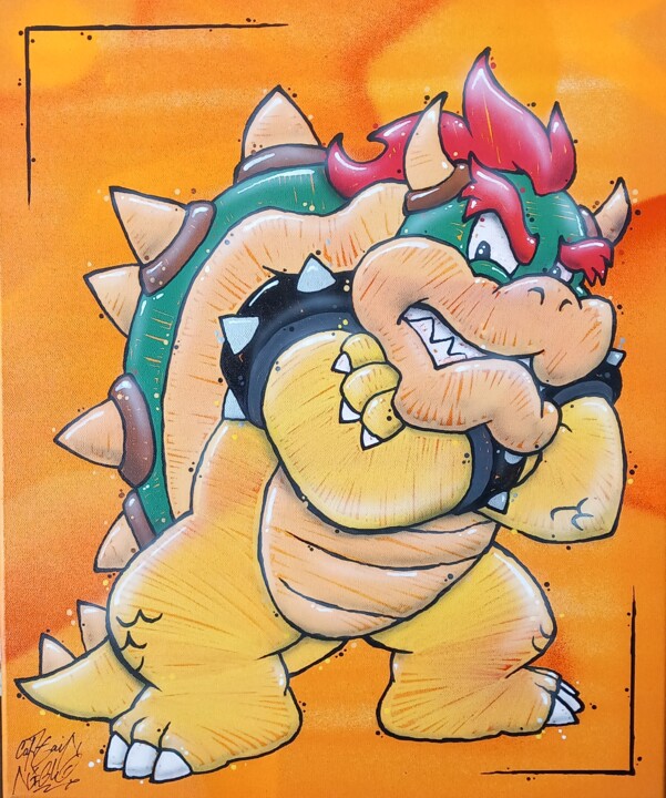 Street Bowser 绘画, 18.1x15 in