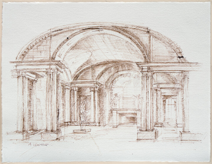 Drawing titled "Les collons" by Aga Werner, Original Artwork, Ink