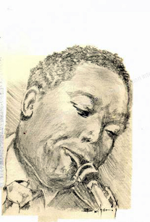 Charlie Parker 图画, 3.9x2.8 in