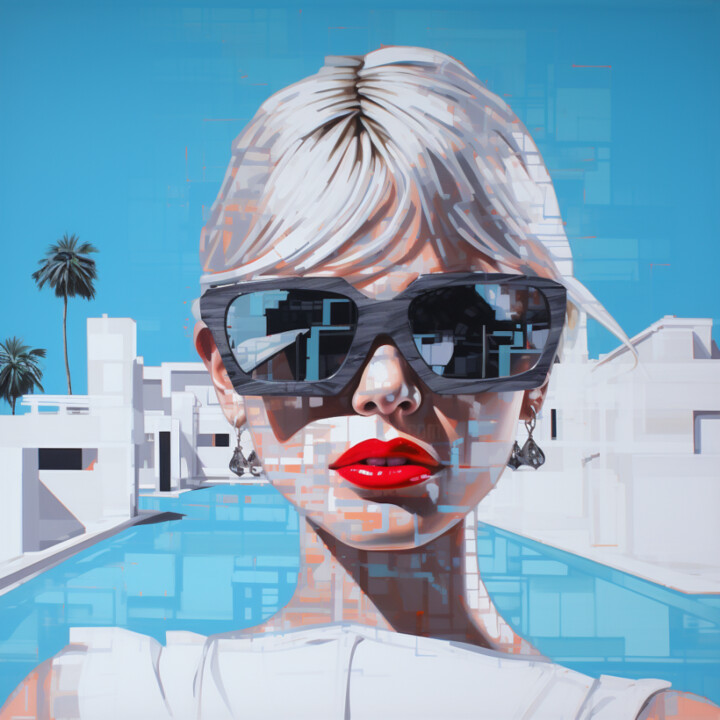 Painting titled "IBIZA 2" by Claudia Sauter (Poptonicart), Original Artwork, Digital Collage