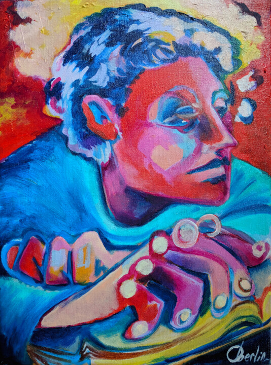 Book Lover 绘画, 16x12 in
