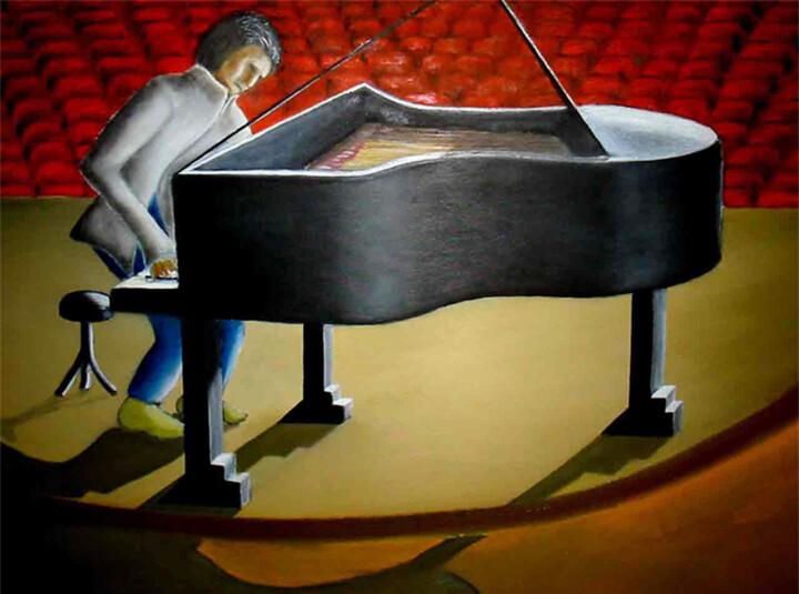 제목이 "Sound-Check"인 미술작품 Gianni Mameli - Algoritmo로, 원작, 기름