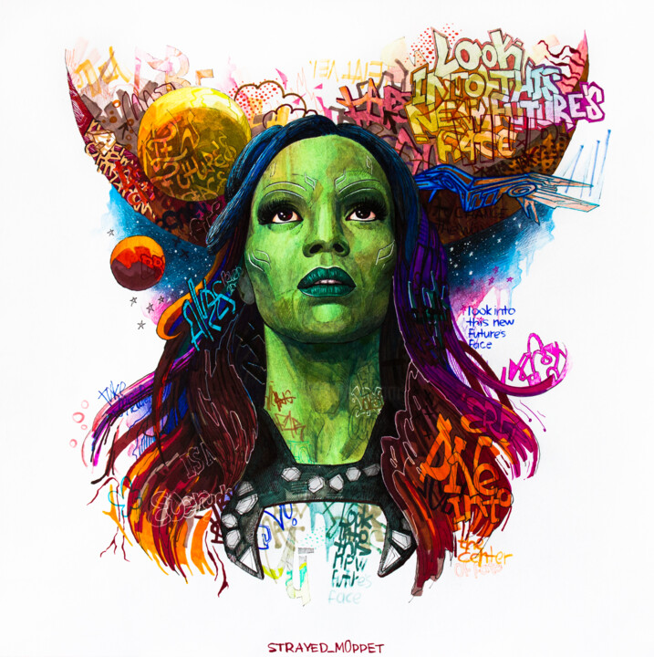Gamora 图画, 16.5x16.5 in