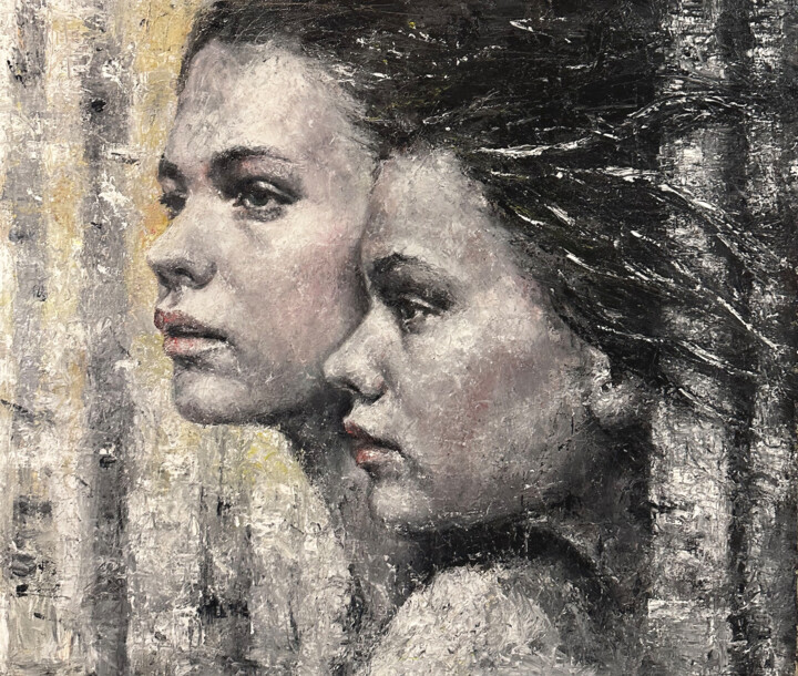 IN THE BIRCH FOREST 绘画, 23.6x27.6 in