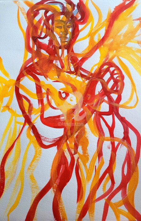 Fire angel 图画, 16.5x11.7 in