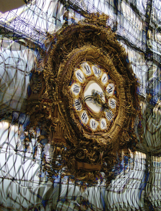 Tiempo/XL large original artwork Digital Arts, 78.5x59 in