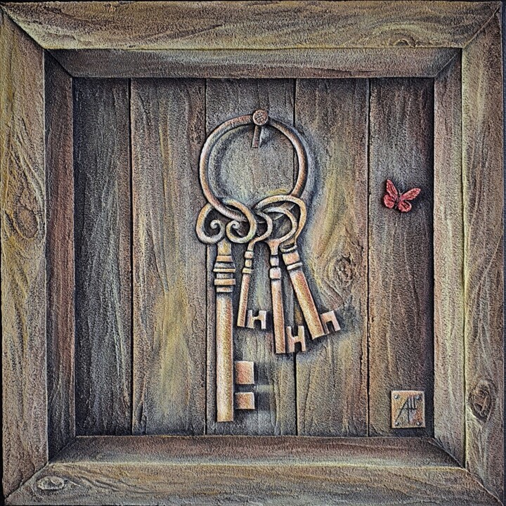 The keys with a history... 绘画, 11.8x11.8 in