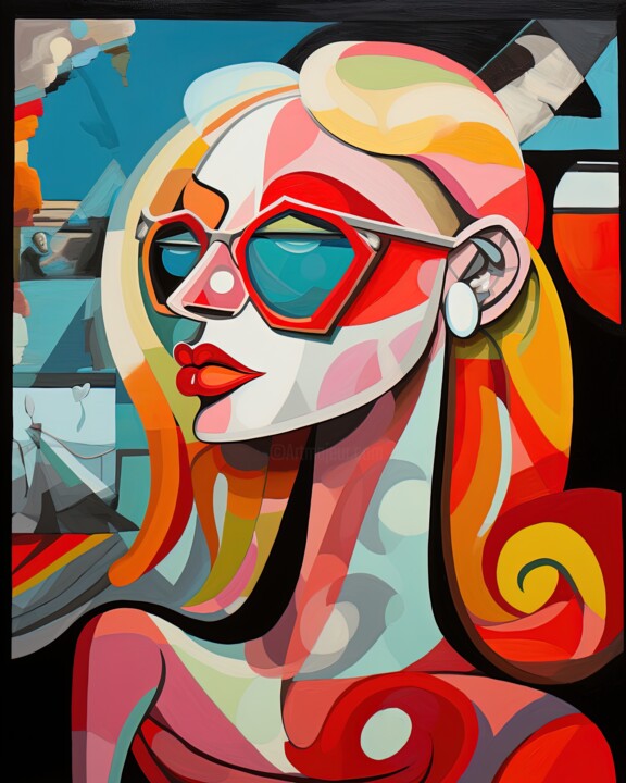 Digitale Kunst getiteld "A Medley Of Geometr…" door Kajiro, Origineel Kunstwerk, AI gegenereerde afbeelding