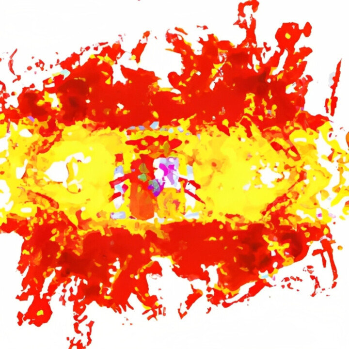 Blurred Flag Of Spain 数字艺术