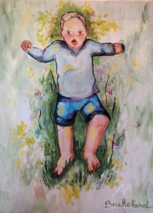 Enfant. Apprenti marcheur 绘画, 15.8x11.8 in