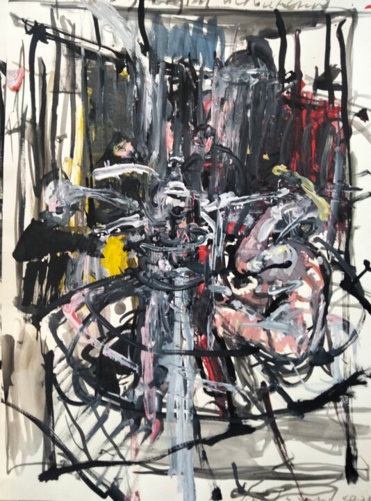 Tekening getiteld ""Gambling"" door Amit Ari, Origineel Kunstwerk, Gouache
