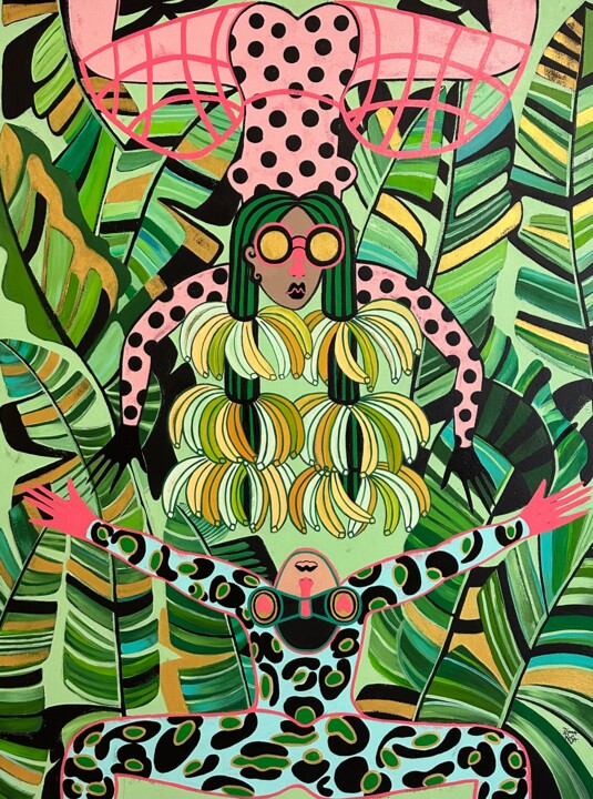 Banana lovers 绘画, 48x36 in