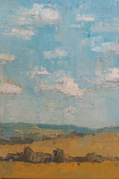 Painting titled "volume" by Oksana Zavadovska, Original Artwork, Oil Mounted on Wood Stretcher frame