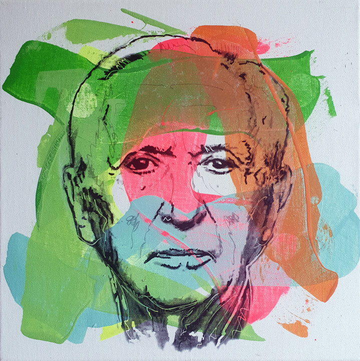 Painting titled "PyB Soulages , 2023…" by Pyb, Original Artwork, Acrylic Mounted on Wood Stretcher frame