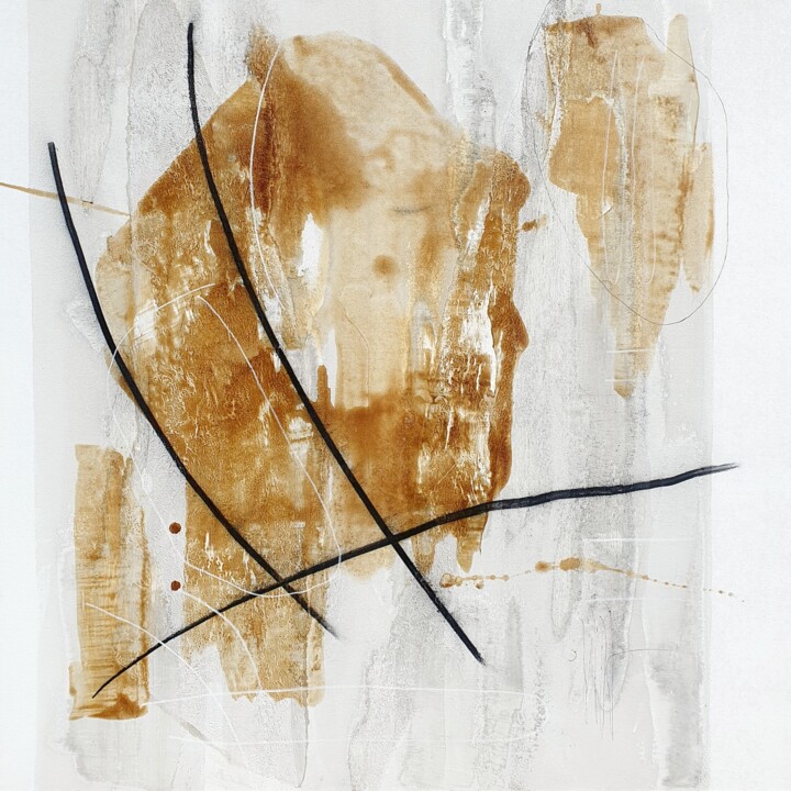 Peinture intitulée "Imaginer l'Amour (2)" par Isabelle Mignot, Œuvre d'art originale, Encre Monté sur Châssis en bois