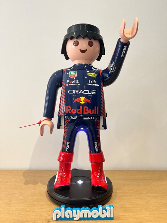 PLAYMOBIL XXL max verstappen formula one 雕塑, 25.6x13.8 in