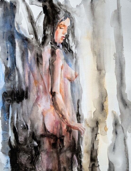 Into the light 绘画, 17.7x13.8 in