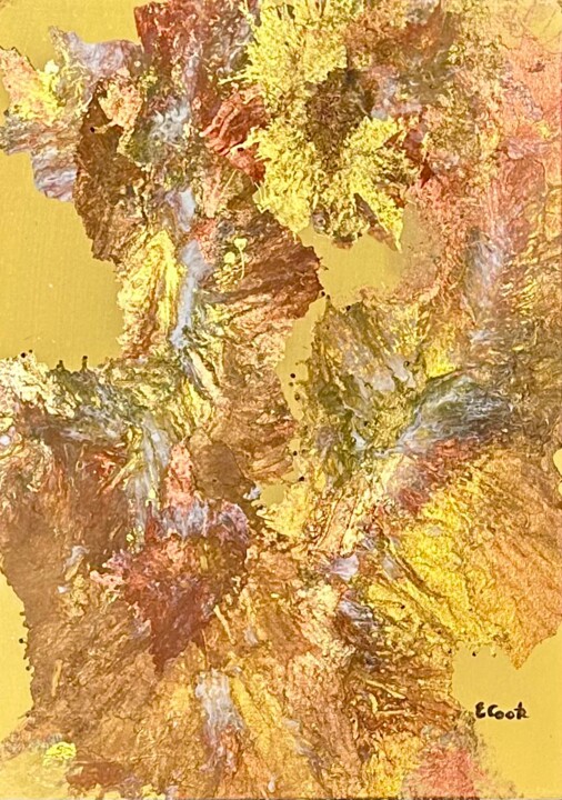 Painting titled "Bronze, Copper and…" by Elisa Cook Benbassat Bassat, Original Artwork, Acrylic