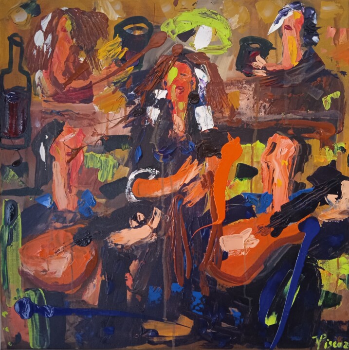 Fado Em Alvalade, Pintura por Vitor Pisco | ArtMajeur