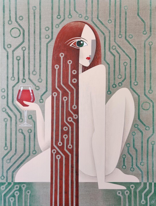 Disturbed peace 绘画, 31.5x23.6 in