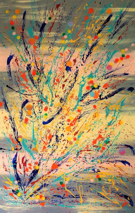 Peinture intitulée "N° 21.11 Eclat de l…" par Isa-L, Œuvre d'art originale, Acrylique Monté sur Châssis en bois