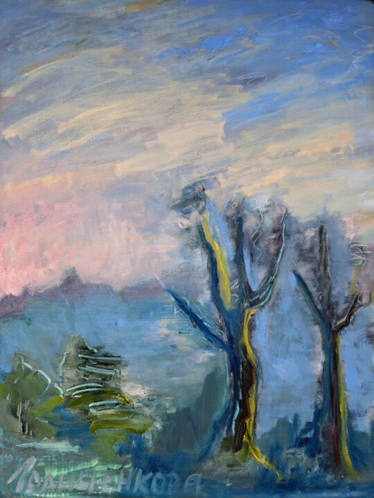Туман 绘画, 57.1x43.3 in
