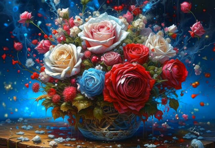 "feelings of joy" başlıklı Dijital Sanat Si Levin tarafından, Orijinal sanat, AI tarafından oluşturulan görüntü artwork_cat.…