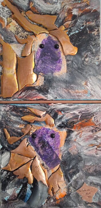 " De l'autre côté " 绘画, 31.1x15.4 in