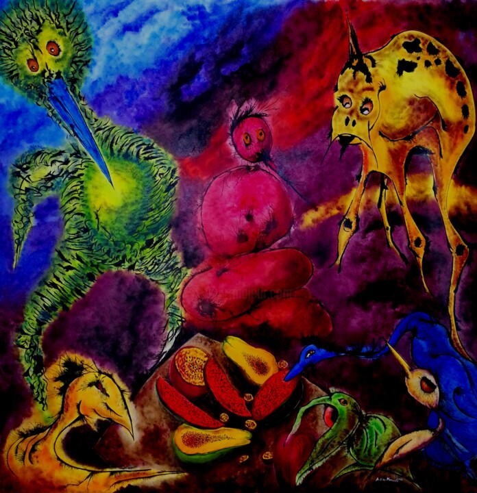 Primeira luz 绘画, 78.7x78.7 in
