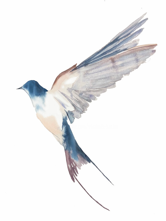 Swallow No. 57 绘画, 24x18 in