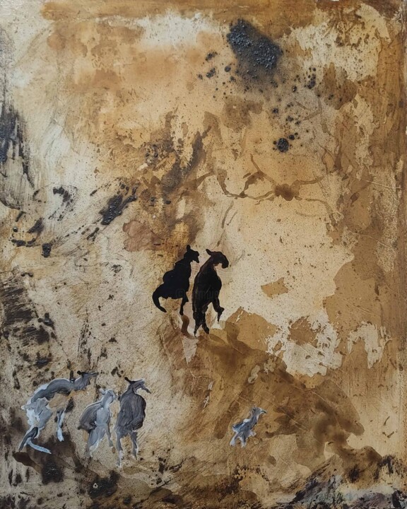 Le chemin 绘画, 16.5x13.4 in