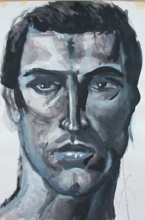 ritratto di uomo 绘画, 18.9x13 in