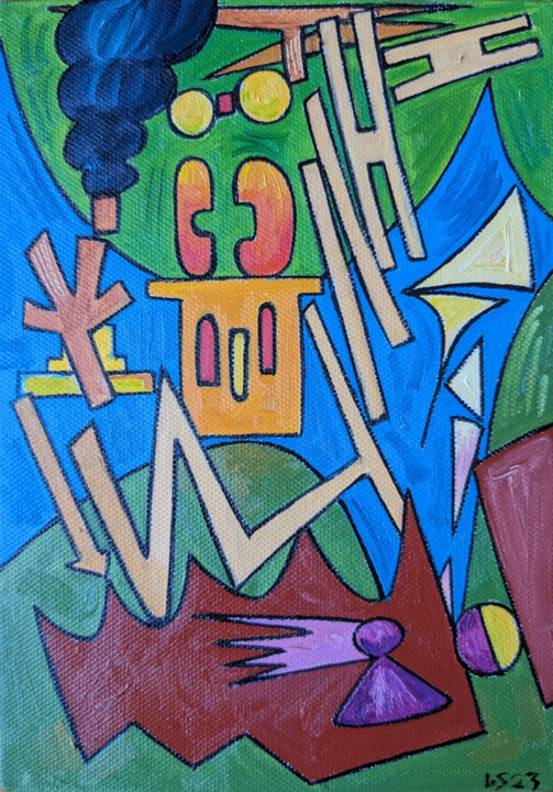 Painting titled "Marlene Improvisati…" by Gerald Shepherd F.F.P.S., Original Artwork, Oil Mounted on Wood Panel