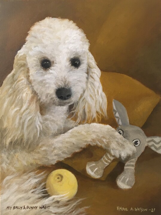 My bally and Bunny Wabit 绘画, 20x16 in