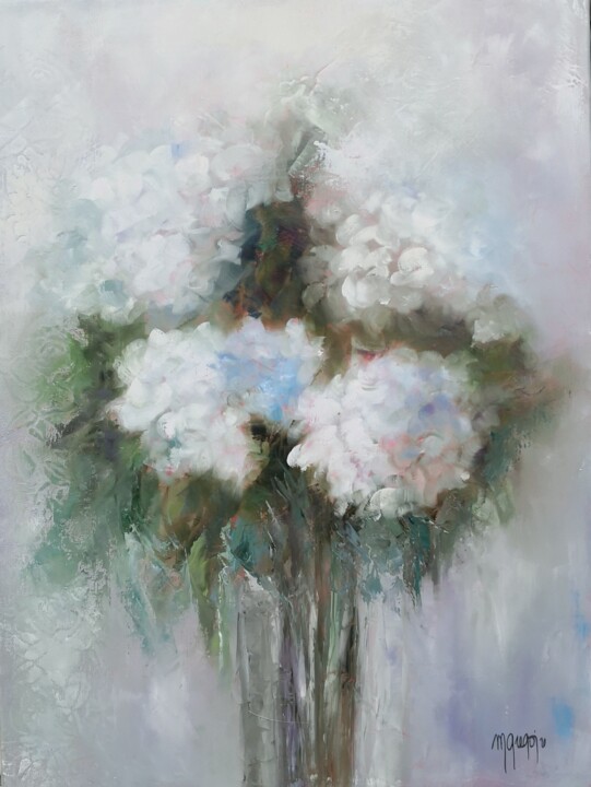 Hortensias bleus et blancs