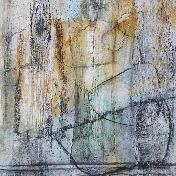 Peinture intitulée "Imaginer l'Amour (4)" par Isabelle Mignot, Œuvre d'art originale, Encre