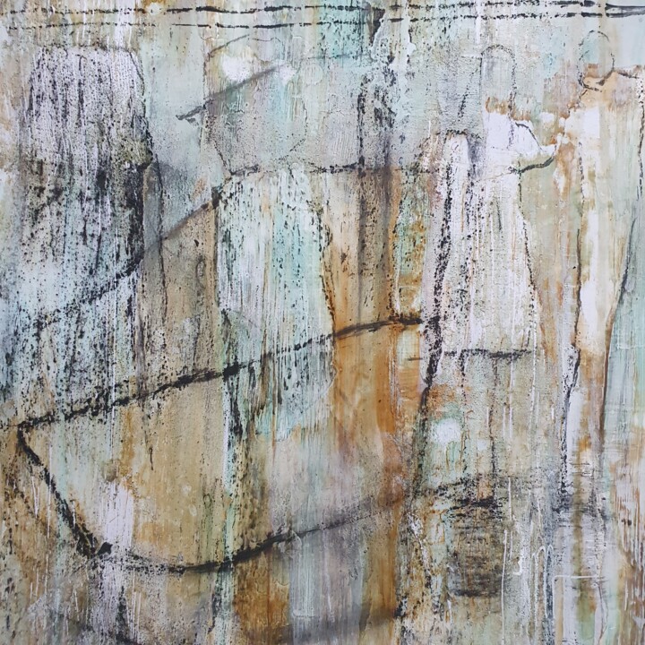 Peinture intitulée "Imaginer l'Amour (3)" par Isabelle Mignot, Œuvre d'art originale, Encre