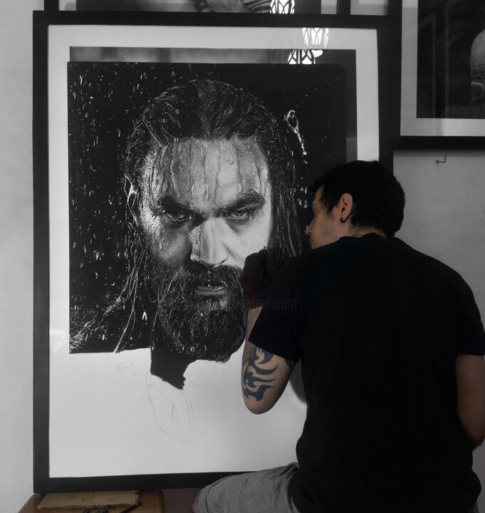 Steps of the making of the work