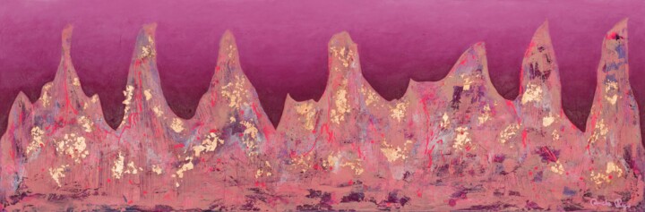 Venusian Landscape 绘画, 15.8x47.2 in