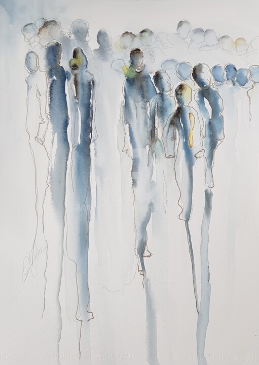LES EVADES ou LE CHEMIN RETROUVE _ H77 x 55 cm