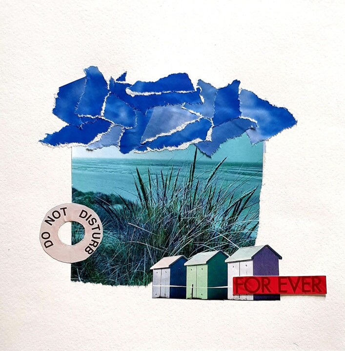 Collages intitulée "For ever" par Julie Verhague, Œuvre d'art originale, Collages