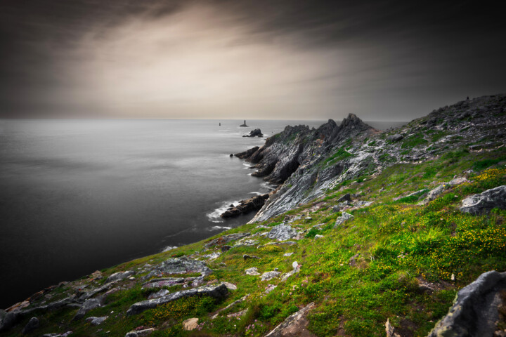 Photography titled "Pointe du Raz" by Christophe Perraud, Original Artwork, Digital Photography Mounted on Aluminium