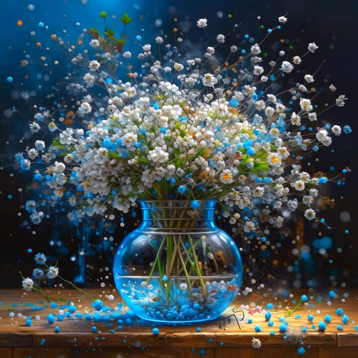 a moment frozen in time gypsophila 数字艺术