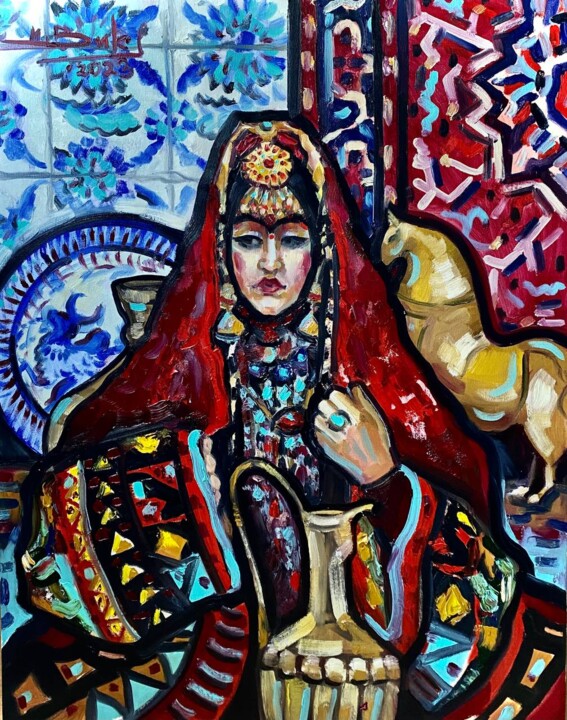 oriental girl 绘画, 35.4x27.6 in