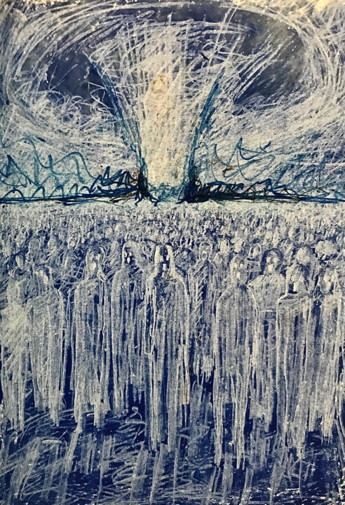Drawing titled "Ghostly horizon" by Vaxo Lang, Original Artwork, Pastel