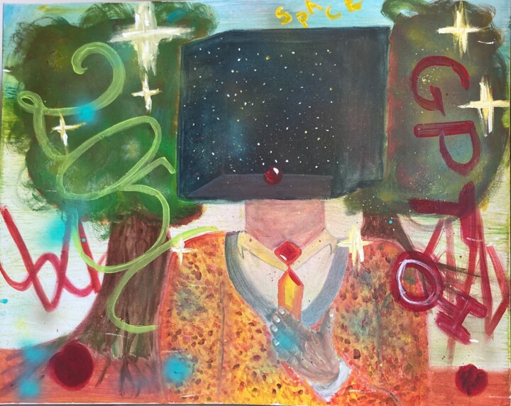 Peinture intitulée "2050" par Sandy Madar, Œuvre d'art originale, Acrylique