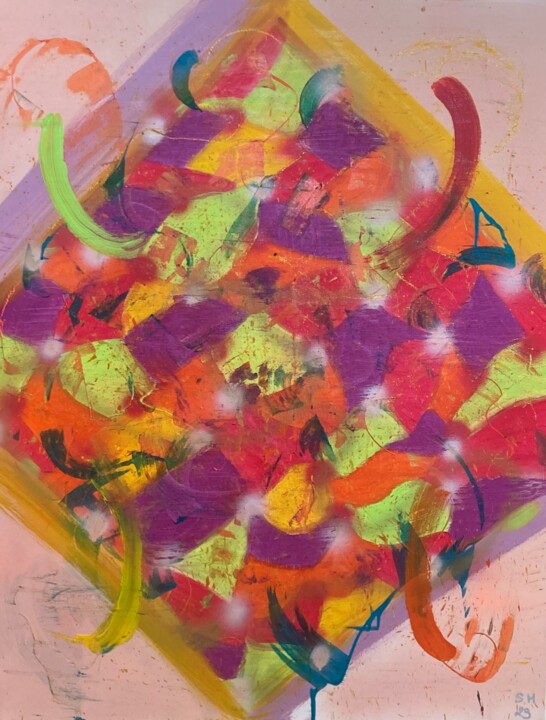 Peinture intitulée "FLOW II" par Sandy Madar, Œuvre d'art originale, Acrylique