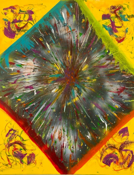Peinture intitulée "FLOW III" par Sandy Madar, Œuvre d'art originale, Acrylique