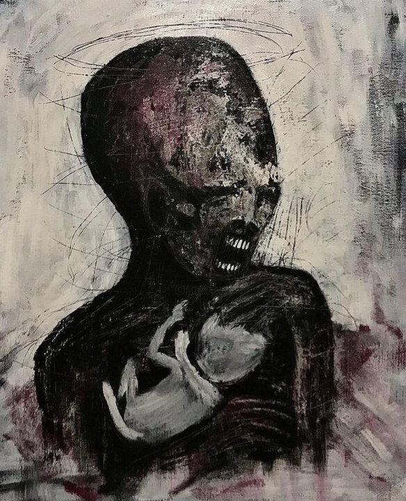 绘画 标题为“Maternal instinct” 由Vaxo Lang, 原创艺术品, 丙烯