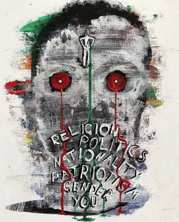 Peinture intitulée "Ideology" par Vaxo Lang, Œuvre d'art originale, Acrylique